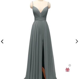 NWT Gray Evening Gown. Never worn. Great bridesmaid or formal dress!
